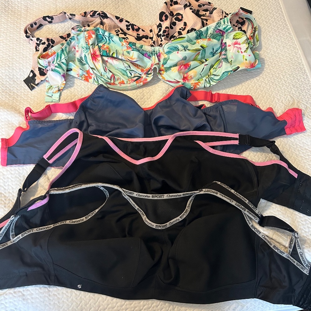 Size 36 H swimsuit tops and sports bras